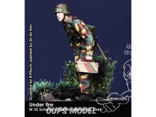 Rado miniatures figurines RDM35056 Sous le feu - Waffen SS Schutze w/Kar98k - Normandie 1944 1/35