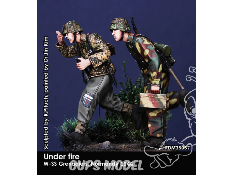 Rado miniatures figurines RDM35057 Sous le feu - Waffen SS Grenadiers - Normandie 1944 1/35