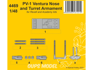 CMK kit resine 4469 Armement du nez et de la tourelle du PV-1 Ventura kits Académy et Revell 1/48