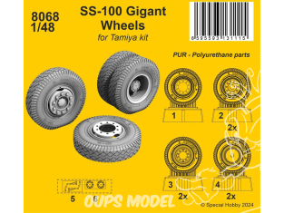 CMK kit resine 8068 Roues SS-100 Gigant pour kits Tamiya 1/48