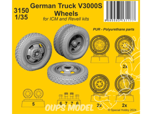 CMK kit resine 3150 Roues du camion allemand V3000S pour Kit ICM 1/35