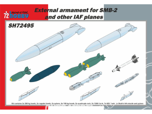 Special Hobby maquette avion 72495 Armement externe pour SMB-2 et autres avions de l'IAF 1/72