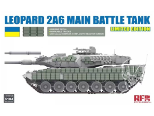 Rye Field Model maquette militaire 5103 Leopard 2A6 Main Battle Tank 1/35 Edition Limitée Ukraine