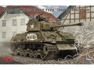 Rye Field Model maquette militaire 5092 Sherman M4A3 76W HVSS Early Type "Thunderbolt VII" 1/35