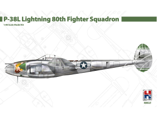 Hobby 2000 maquette avion 48028 P-38L Lightning 80th Fighter Squadron 1/48