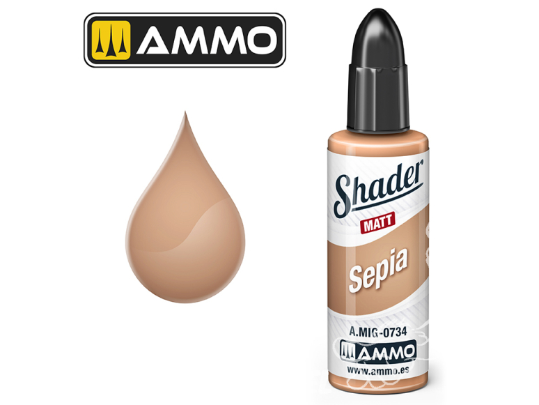 MIG Shader Matt acrylique 734 Sepia 10ml