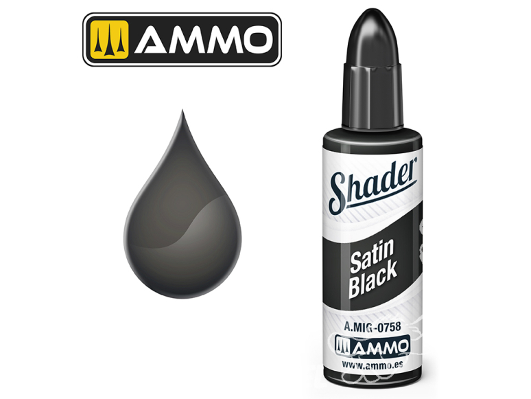 MIG Shader acrylique 758 Noir satiné 10ml