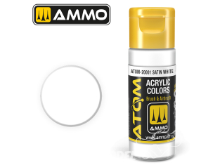 ATOM MIG peinture acrylique 20001 Blanc satiné 20ml