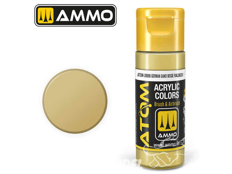 ATOM MIG peinture acrylique 20006 Sable beige Allemand RAL8031 - German Sand Beige RAL8031 20ml