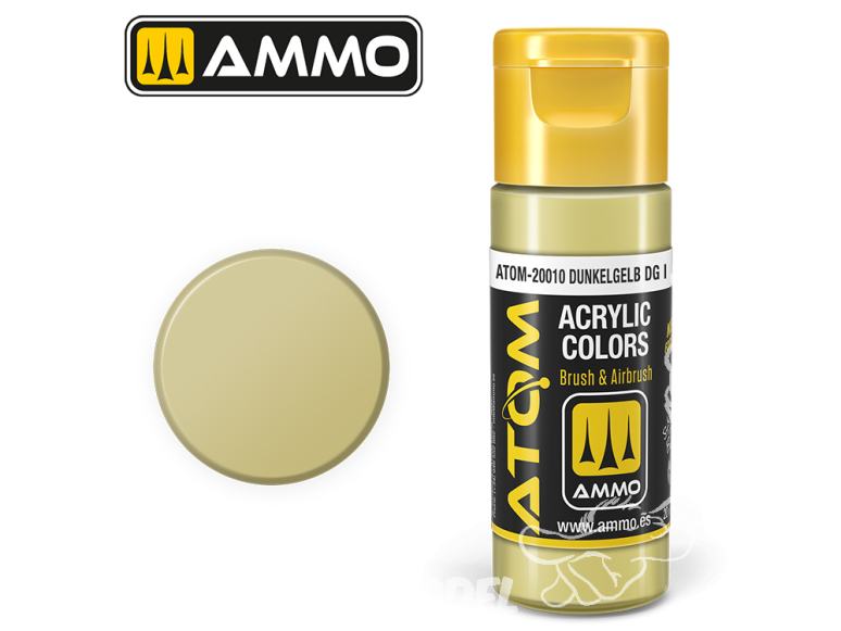 ATOM MIG peinture acrylique 20010 Dunkelgelb DG I 20ml