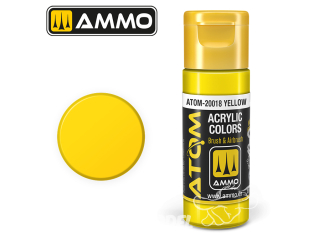 ATOM MIG peinture acrylique 20018 Jaune - Yellow 20ml