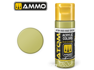 ATOM MIG peinture acrylique 20025 Vert kaki - Khaki Green 20ml