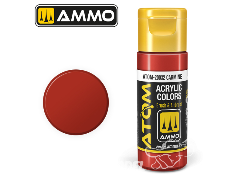 ATOM MIG peinture acrylique 20032 Rouge carmin - Carmine 20ml