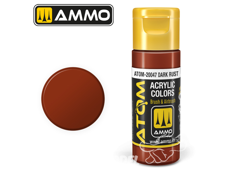 ATOM MIG peinture acrylique 20047 Rouille foncée - Dark rust 20ml