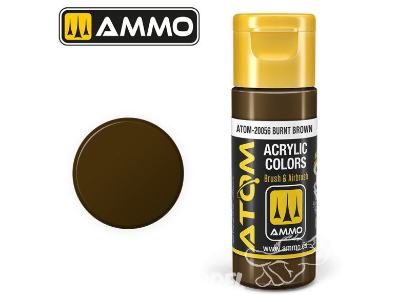 ATOM MIG peinture acrylique 20056 Brun brûlé - Burnt Brown 20ml