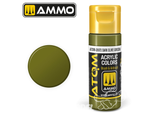 ATOM MIG peinture acrylique 20072 Vert olive foncé - Dark Olive Green 20ml