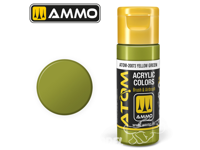 ATOM MIG peinture acrylique 20073 Vert Jaune - Yellow Green 20ml