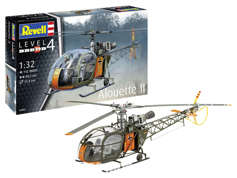 revell maquette helicoptere 03804 Alouette II 1/32