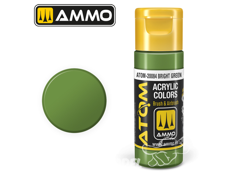 ATOM MIG peinture acrylique 20084 Vert vif - Bright Green 20ml