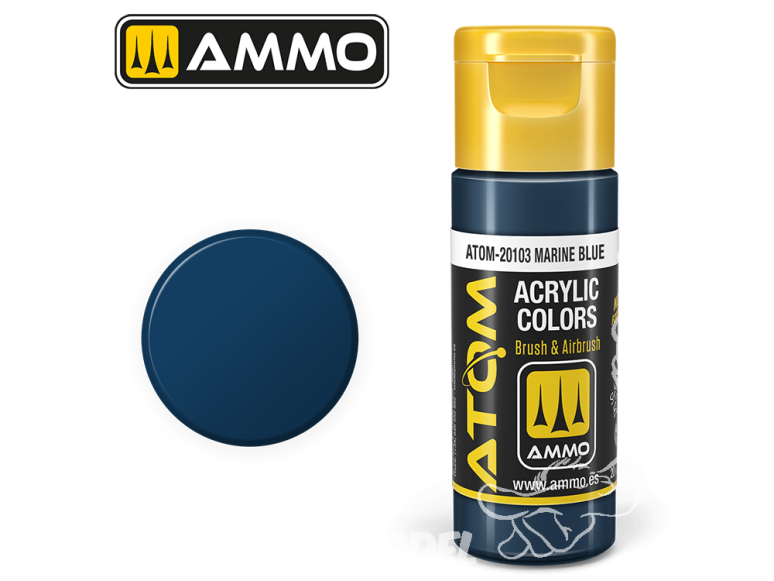 ATOM MIG peinture acrylique 20103 Bleu Marine - Marine Blue 20ml