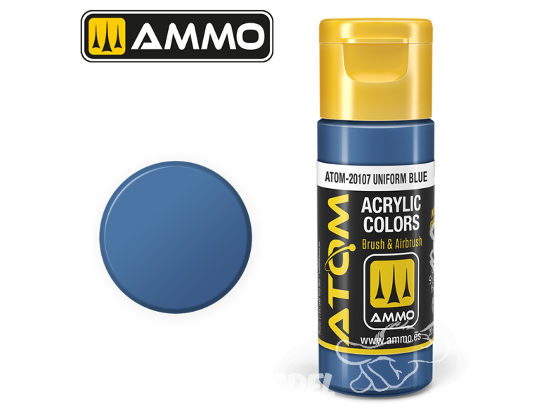 ATOM MIG peinture acrylique 20107 Bleu Uniforme - Uniform Blue 20ml