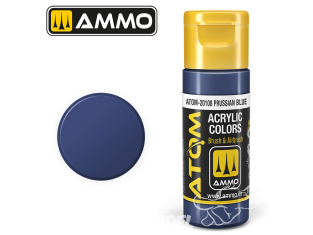 ATOM MIG peinture acrylique 20108 Bleu de Prusse - Prussian Blue 20ml