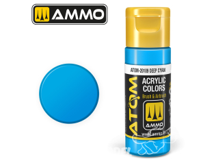 ATOM MIG peinture acrylique 20109 Cyan profond - Deep Cyan 20ml