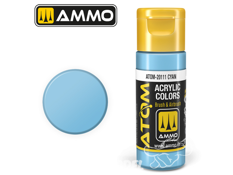 ATOM MIG peinture acrylique 20111 Cyan 20ml