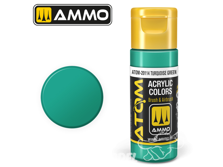 ATOM MIG peinture acrylique 20114 Vert Turquoise - Turquoise Green 20ml