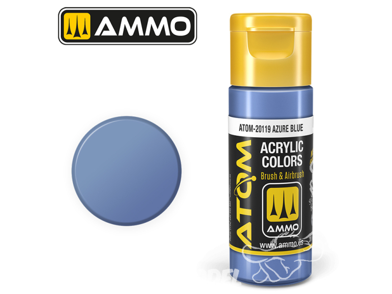 ATOM MIG peinture acrylique 20119 Bleu Azur - Azure Blue 20ml