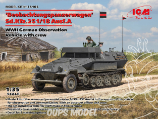 Icm maquette militaire 35105 Beobachtungspanzerwagen Sd.Kfz.251/18 Ausf.A 1/35