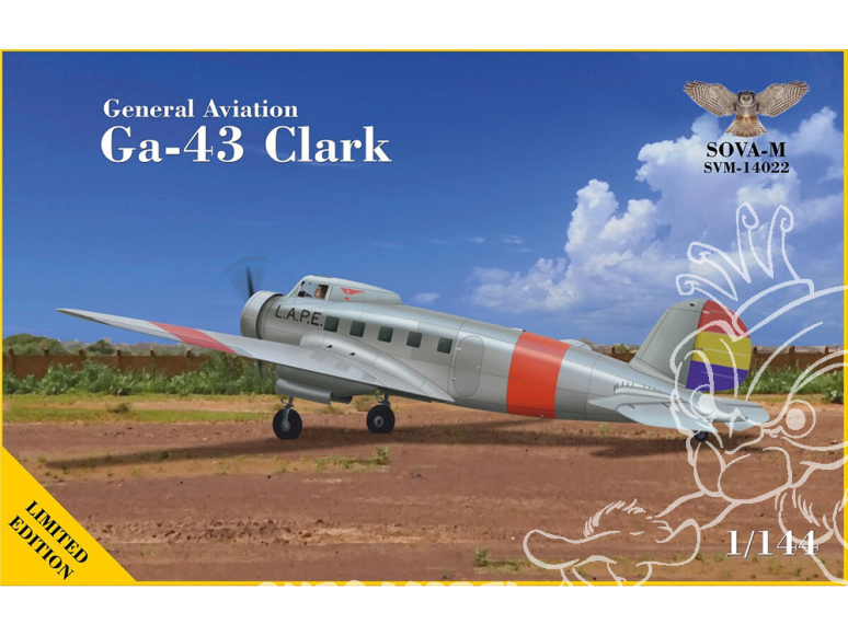 SOVA-M maquette avion 14022 General Aviation Ga-43 Clark 1/144