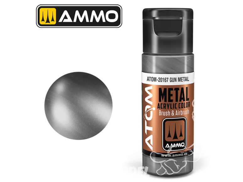 ATOM MIG peinture acrylique 20167 Gun Metal 20ml