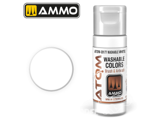 ATOM MIG peinture acrylique 20177 Blanc Lavable - Washable White 20ml