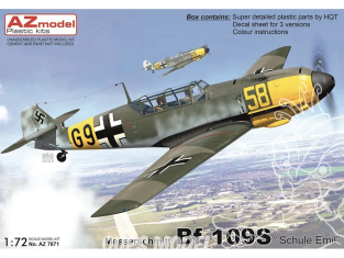 AZ Model Kit avion AZ7871 Messerschmitt Bf 109S Schule Emil 1/72