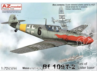 AZ Model Kit avion AZ7873 Messerschmitt Bf 109T-2 Toni of Lister base 1/72