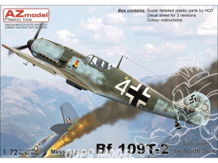 AZ Model Kit avion AZ7874 Messerschmitt Bf 109T-2 Toni over the North Sea 1/72