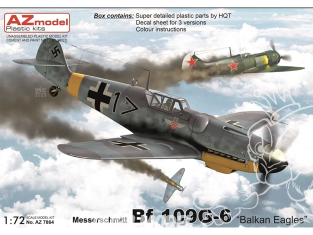 AZ Model Kit avion AZ7864 Messerschmitt Bf 109G-6 Balkan Eagles 1/72