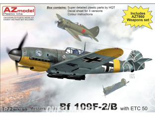 AZ Model Kit avion AZ7879 Messerschmitt Bf 109F-2 B with ETC 50 1/72