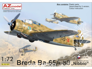 AZ Model Kit avion AZ7875 Breda Ba-65A-80 « Nibbio » service italien 1/72