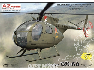 Hasegawa maquette helicoptere 07865 Hughes OH-6A Cayuse nouveau moule 1/48