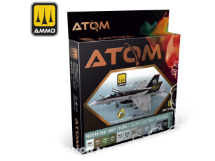 MIG peinture Atom 20700 Set peinture Couleurs USAF - NAVY Moderne 12 x 20ml