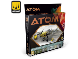 MIG peinture Atom 20701 Set peinture Couleurs Luftwaffe WWII 12 x 20ml