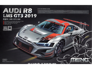MENG CS-006 Audi R8 LMS GT3 2019 Ajoutez ce modèle de voiture GT3 légendaire à votre collection 1/24