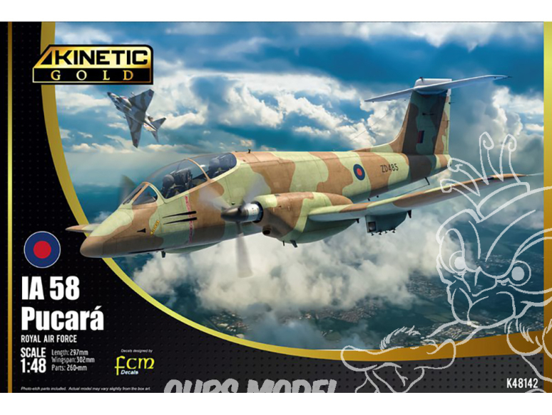 Kinetic maquette avion 48142 FMA IA-58 Pucara Royal air Force 1/48