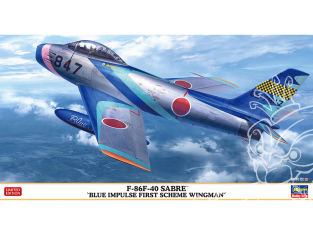 Hasegawa maquette avion 07526 F-86F-40 Sabre « Avion à ailes peintes de première génération Blue Impulse » 1/48