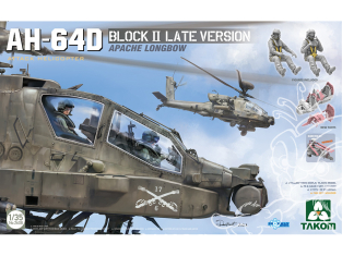 Takom maquette hélicoptère 2608 AH-64D Block II Late Version Apache Longbow 1/35