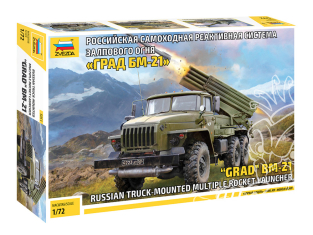 Zvezda maquette militaire 5051 Système de fusées automotrices russes à lancement multiple "Grad BM-21" 1/72