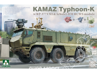 Takom maquette militaire 2173 KAMAZ Typhoon-K w/ RP-377VM1 & Arbalet-DM RCWS Module 1/35