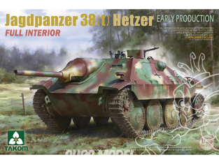 Takom maquette militaire 2170 Jagdpanzer 38(t) Hetzer Early Production avec intérieur complet 1/35